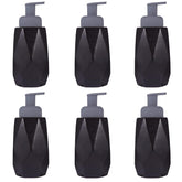 Kuber Industries Liquid Soap Dispenser | Handwash Soap Dispenser | Soap Dispenser for Wash Basin | Shampoo Dispenser Bottle | Bathroom Dispenser Bottle | Pack of 6 | JY00015 | 400 ml | Black